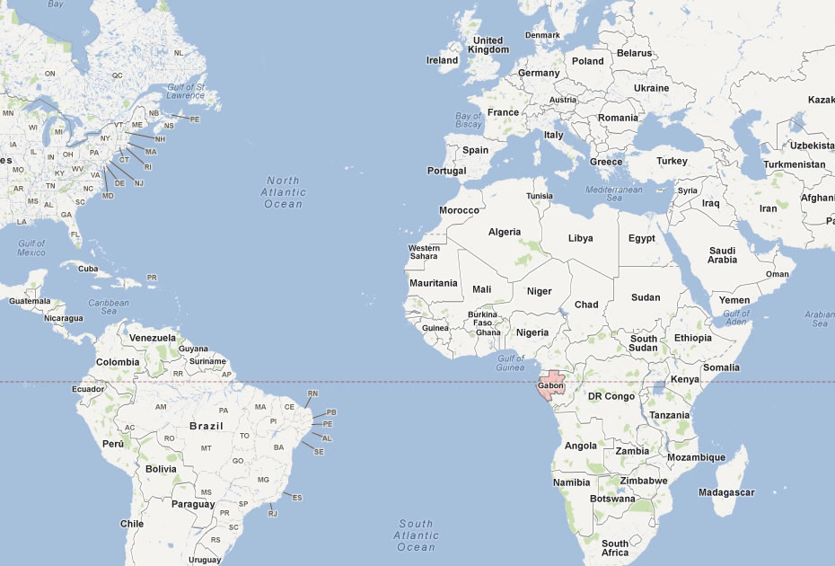 map of gabon world